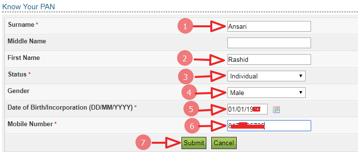 check your pan card