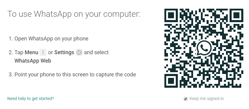 whatsapp bar code scanner