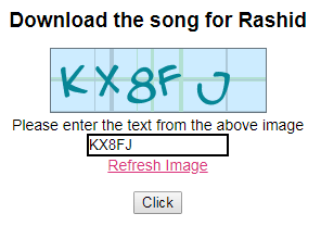 fill the captcha