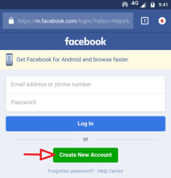 create new account