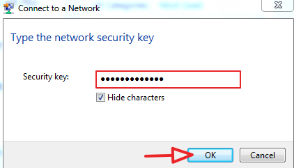 enter password and click on ok