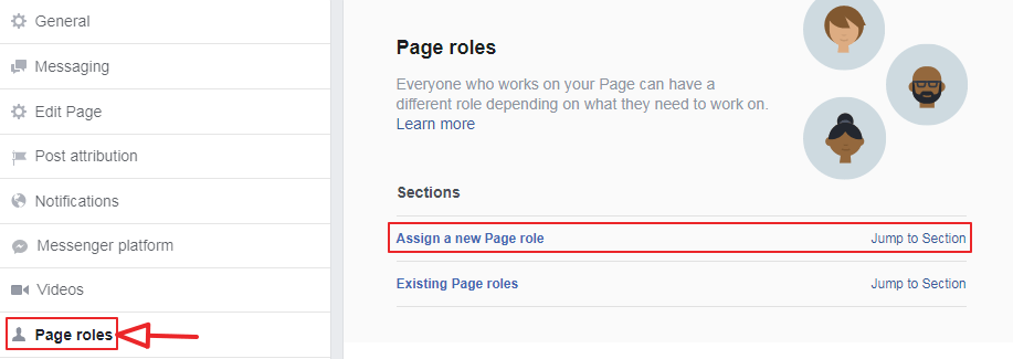 page role >> assign a new page role