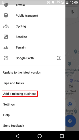 google map par apna address kaise daale