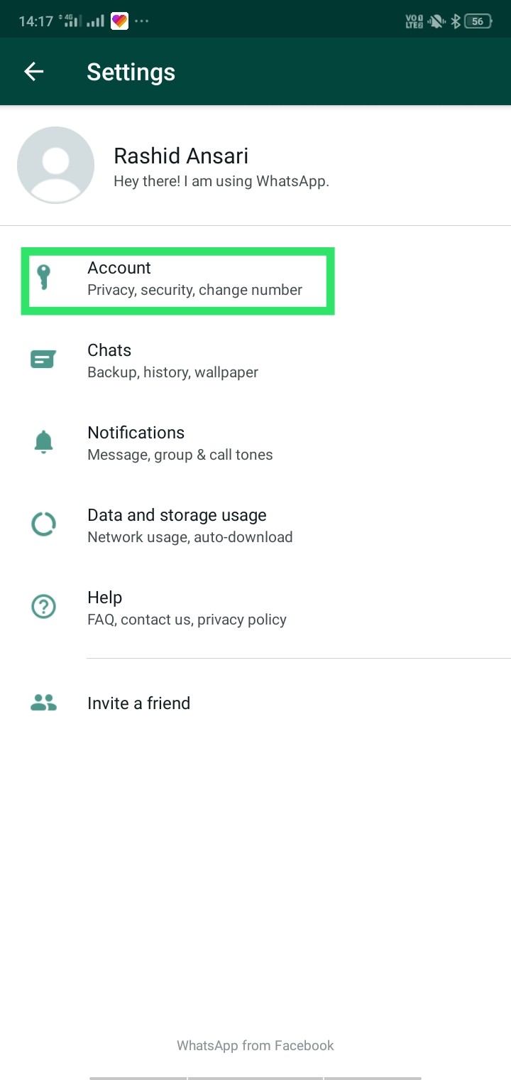 whatsapp number change kaise kare account