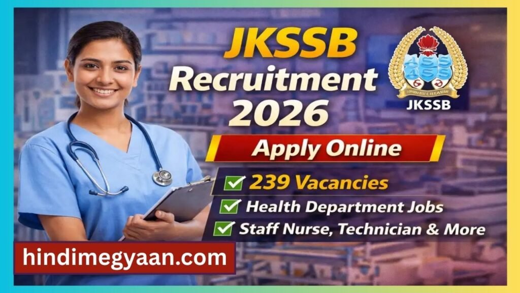 JKSSB 01/2026 Recruitment