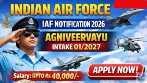 Indian Air Force Agniveer Vayu Intake 01/2027 Recruitment