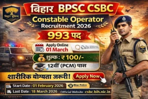 Bihar Police Constable Operator Recruitment 2026