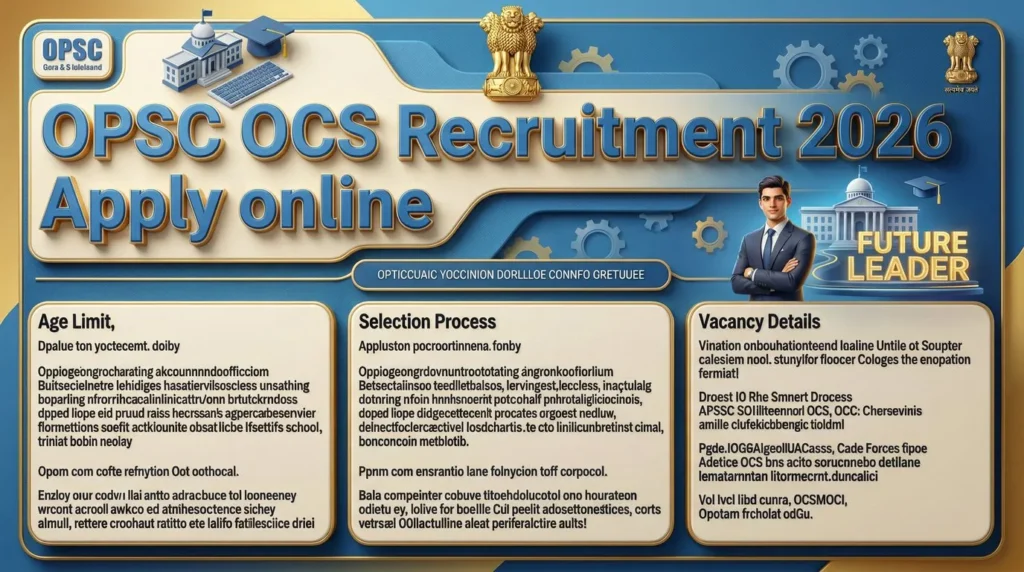 OPSC OCS Recruitment 2026