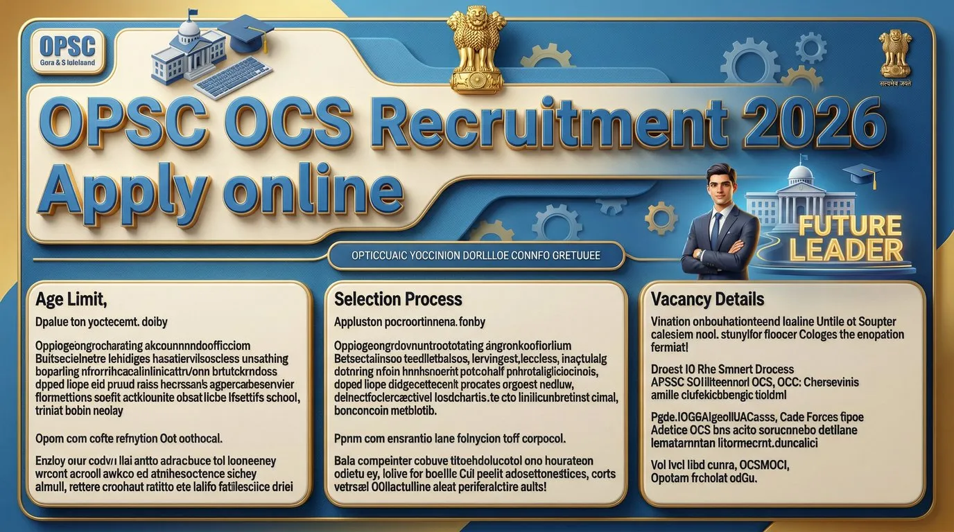 OPSC OCS Recruitment 2026