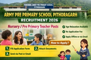 Army Pre Primary School Pithoragarh Recruitment 2026