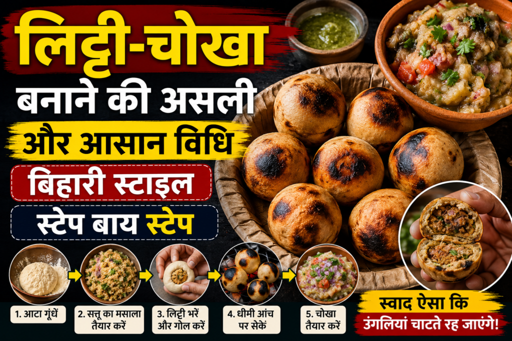 लिट्टी-चोखा बनाने की असली और आसान विधि
