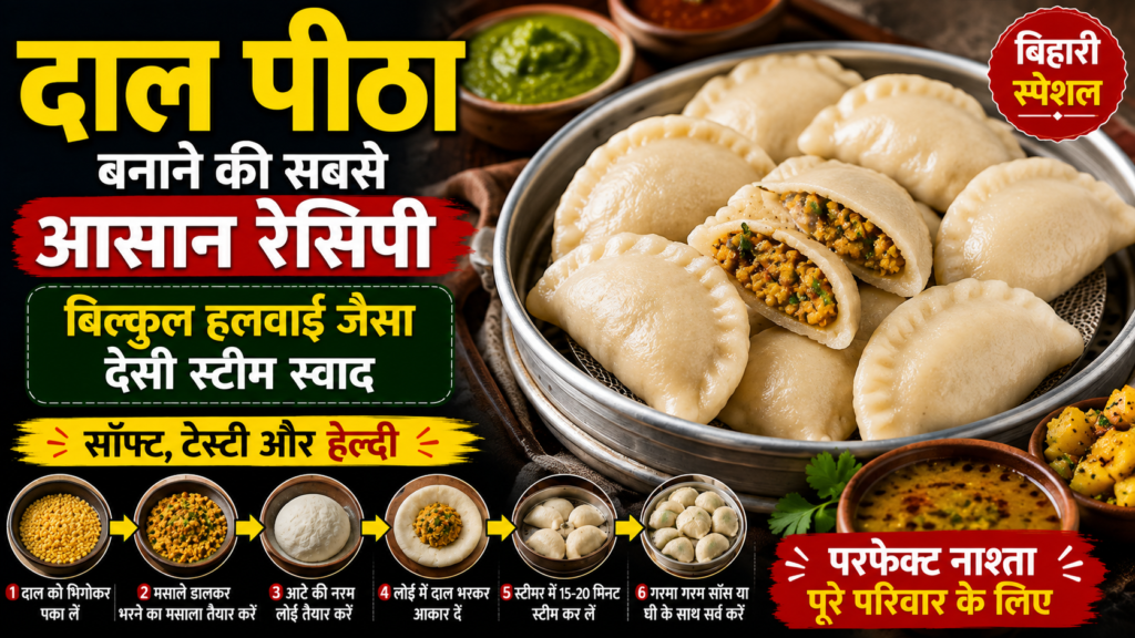 दाल पीठा बनाने की सबसे आसान रेसिपी